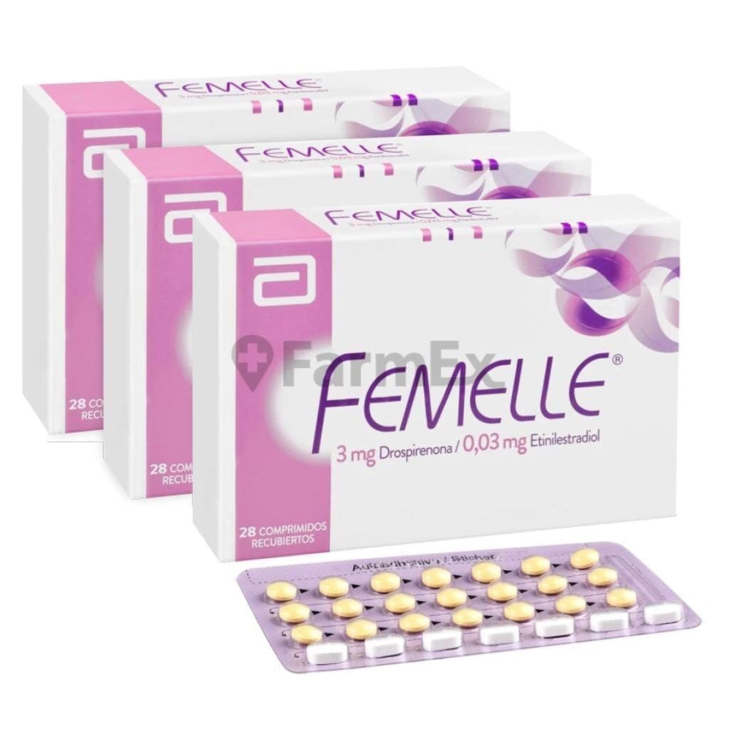 Pack Femelle x 28 comprimidos tratamiento 3 meses Farmex-Receta Solidaria-Persistente